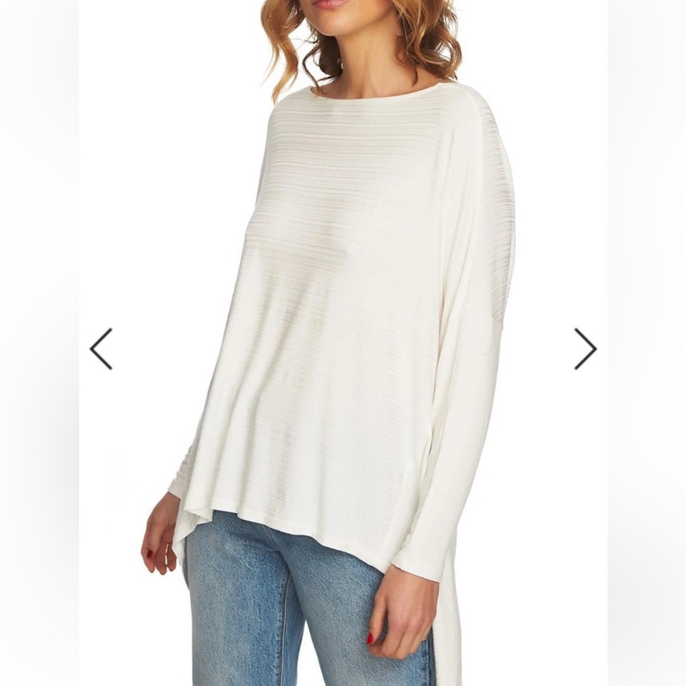 1. State Ivory knot back high/low loose fitting top - size M - Picture 5 of 6